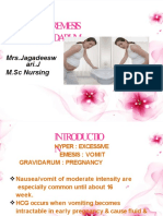 Hyperemesis Gravidarum: Mrs - Jagadeesw Ari.j M.SC Nursing