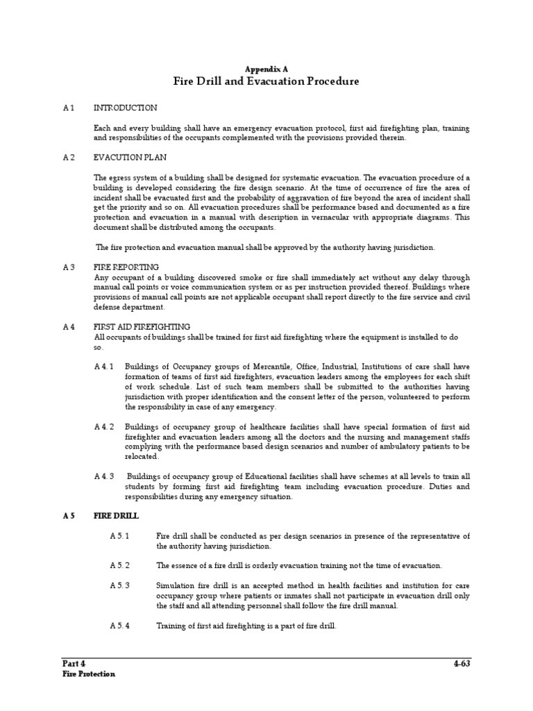 Fire Drill and Evacuation Procedures | PDF | Firefighter | Emergency ...