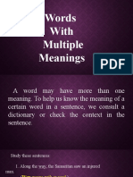 Words With Multiple Meanings