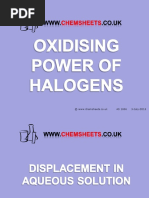 Chemsheets AS 1066 Halogen Oxidising Power