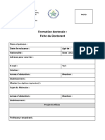Fiche Du Doctorant - 0 PDF