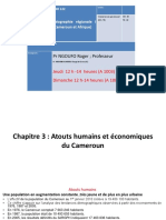 GEO 122 Geographie Regionale - Chapitre 3 - Atouts Humains Et Economiques - PR Roger NGOUFO