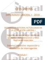 GL PPT Diplomado Laboral I 2019 - Módulo I - Derecho Laboral y Relación Laboral PDF