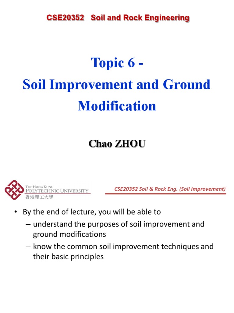 Common Soil Improvement Techniques | PDF | Deep Foundation | Drainage