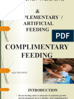 5.2. Supplementary & Artificial Feeding and Weaning