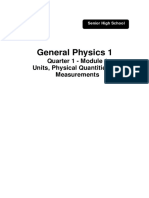 General Physics12 Quarter 1 Module 1 Unit, Physical Quantities & Measurements