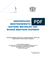 Descripcion y Mantenimiento Del Sistema Waterjet Del Buque Bentago Express PDF
