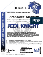 Certificado Jedi y Sith Francisco