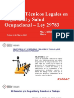 Aspectos Técnicos Legales en Seguridad y Salud Ocupacional - Ley 29783