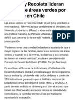 Vitacura y Recoleta lideran ranking de áreas verdes por habitante en Chile - La Tercera