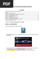 Code Composer Studio Operation Manual