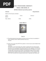 Lovely Professional University Model Home Work: #1 INT406: Network Operating System School