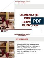 Alimentatie Publica. Servirea Clientilor