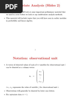 Multivariate Analysis (Slides 2)