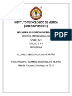 Costos empresariales por procesos y órdenes