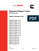 Standard Repair Times for Marine Generator Sets