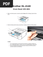 Brother HL 2140 Drum Reset