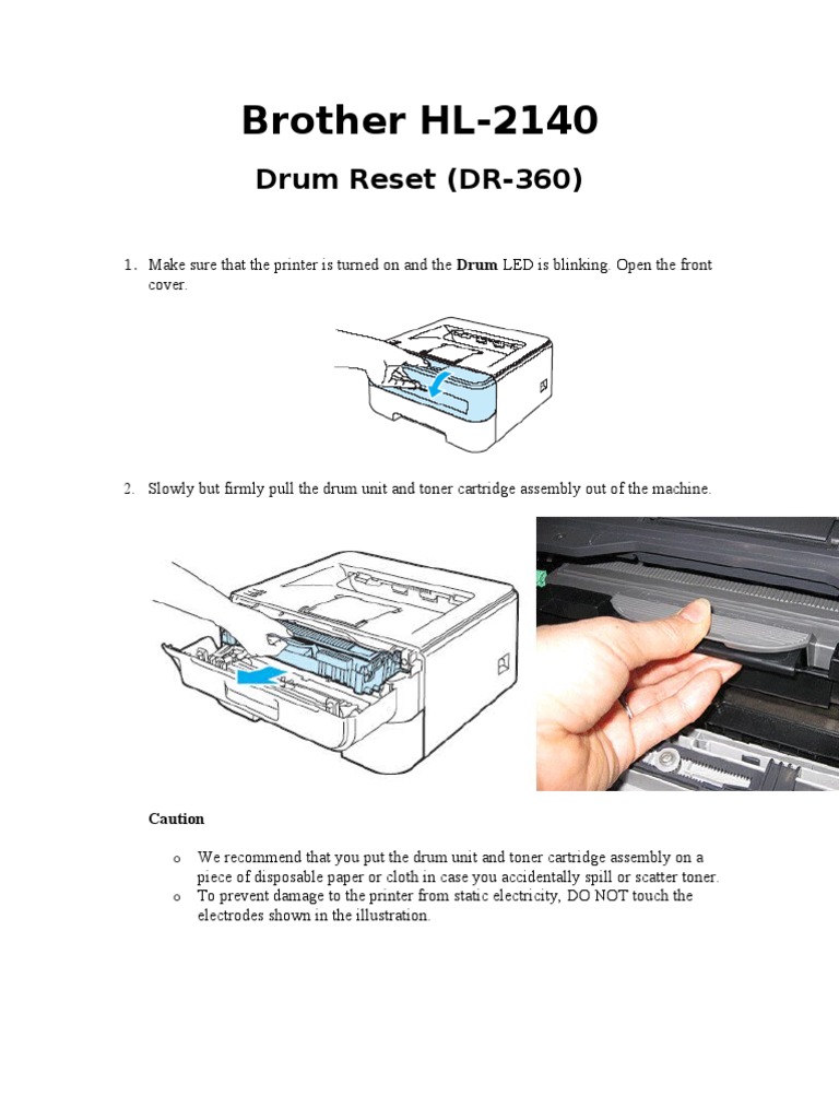 Brother HL 2140 drum reset Printer Cartridge (Firearms)