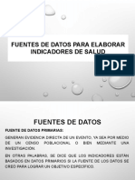 Fuentes de Datos para Elaborar Indicadores de Salud