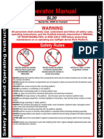 Safety Rules and Operating Instructions for SL20 Aerial Work Platform