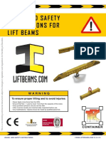 Usage and Safety Instructions For Lift Beams