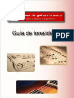 Tabla Tonalidades Instructivo de Guitarra