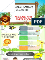 General Science Class-Iii: Animals and Their Food