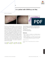 Cutaneous Lesions in A Patient With COVID-19: Are They Related?