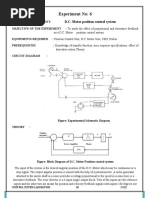 Experiment No: 6: D.C. Motor Position Control System