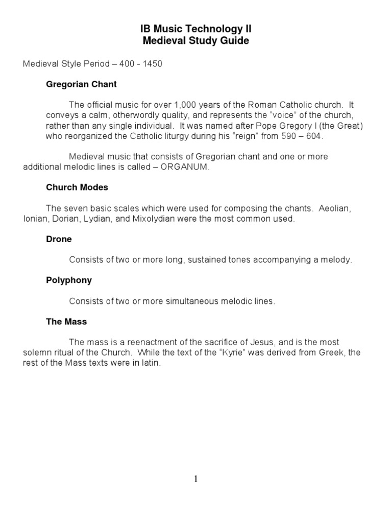 Ib Music Studyguide For Periods Download Free Pdf Classical Music
