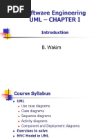 Software Engineering Uml - Chapter I: B. Wakim