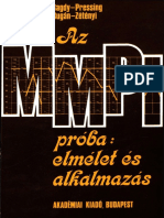 Bagdy-Pressing-Bugán-Zétényi - Az MMPI Próba, Elmélet És Alkalmazás PDF