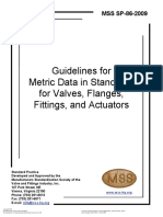 Guidelines For Metric Data in Standards For Valves, Flanges, Fittings, and Actuators