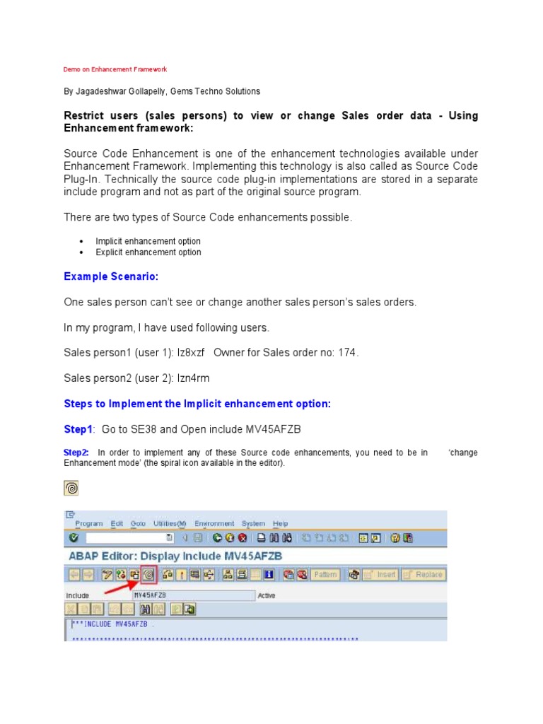 Demo On Enhancement Framework | PDF | Software Framework | Information ...