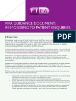 Pipa Guidance Document: Responding To Patient Enquiries