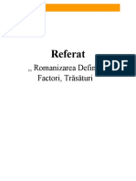 Referat Romanizarea -Definitie, Factori, Trasaturi.docx