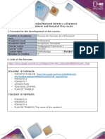 Formats For The Development of The Practice