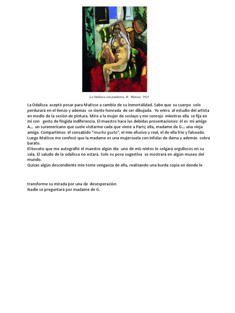 Odalisca: Inmortalidad en el Arte | PDF