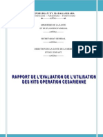 Rapport de L'évaluation de L'utilisation Des Kits Opération Césarienne
