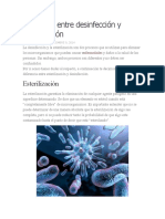 Diferencia Entre Desinfección y Esterilización