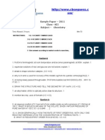 Sample Paper - 2011 Class - XII Subject - Hemistry