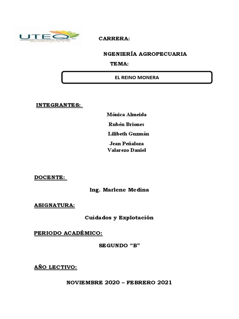 Ensayo Reino Monera | PDF | Archaea | Las bacterias