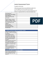 Legitimate Interests Assessment Form: 1) Purpose: Identify The Legitimate Interest(s) - Consider