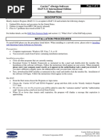 March 2018 Page 1 of 2: Carrier Edesign Software Hap 5.11 International Edition Release Sheet Description