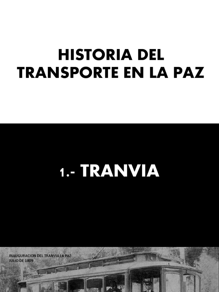 Historia del Transporte en La Paz | PDF