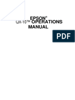 Epson Operations Manual