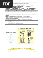 Guía 3 Operaciones Con Números Decimales 3er Periodo
