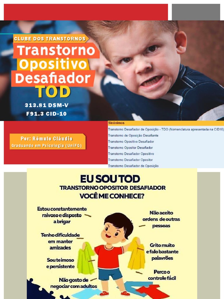 Transtorno Opositivo Desafiador: Sintomas e Diagnóstico | PDF ...