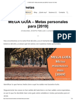 MEGA GUÍA - Metas Personales para (2019) - Alcanzar Mis Metas