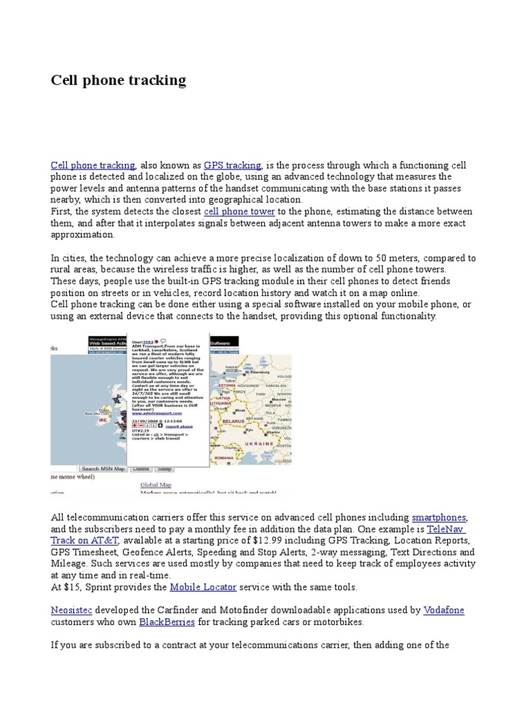 Cell Phone Tracking GPS Tracking | Download Free PDF | Ios | Mobile App